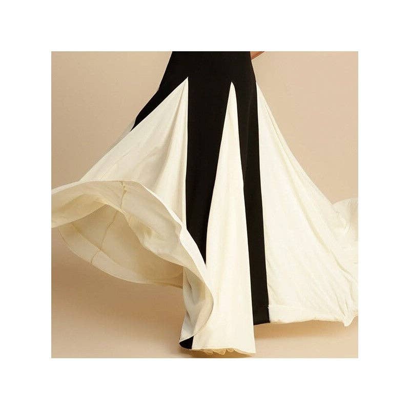 Color Block Spaghetti Strap Maxi Dress