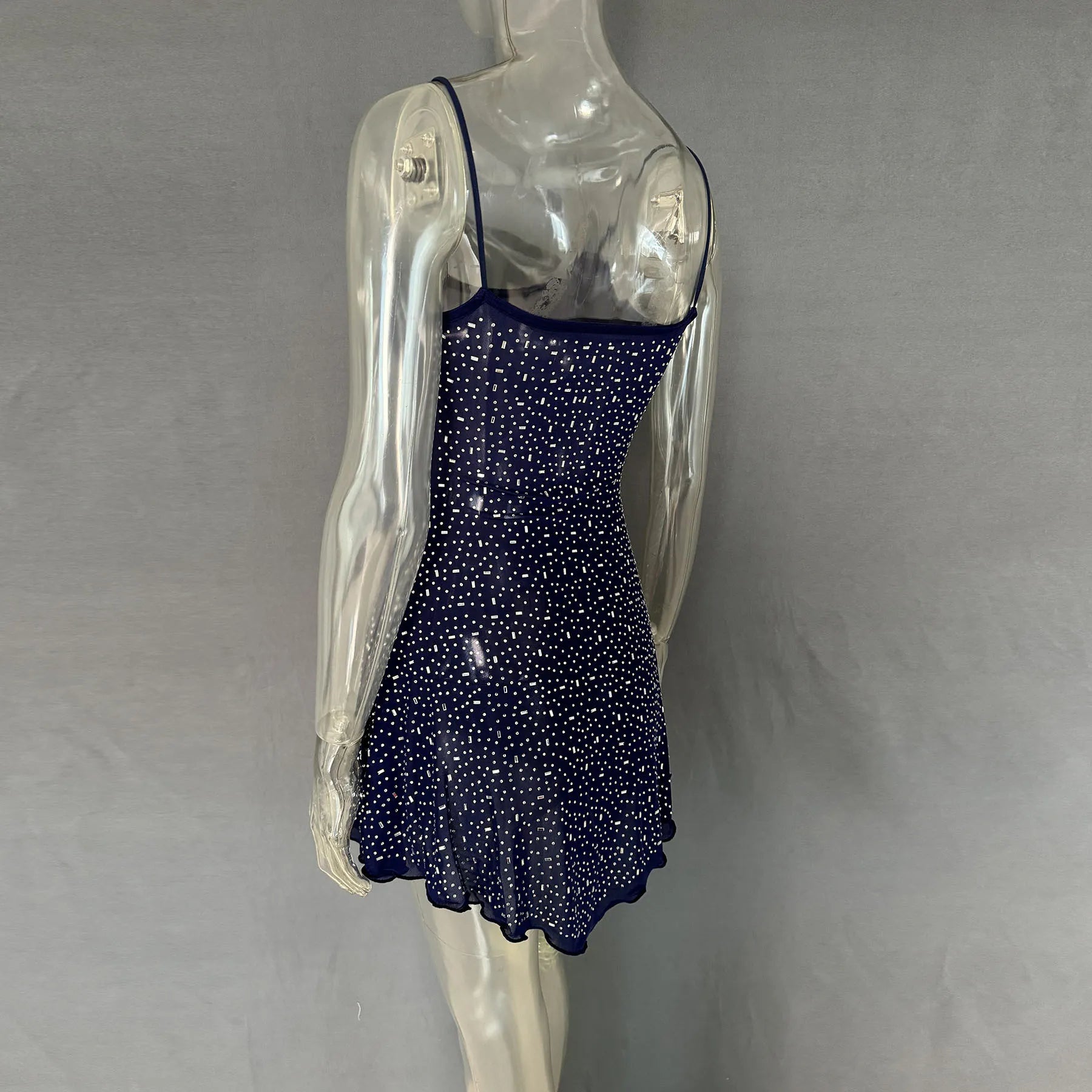 Rhinestone Decor Mini Cami Dress