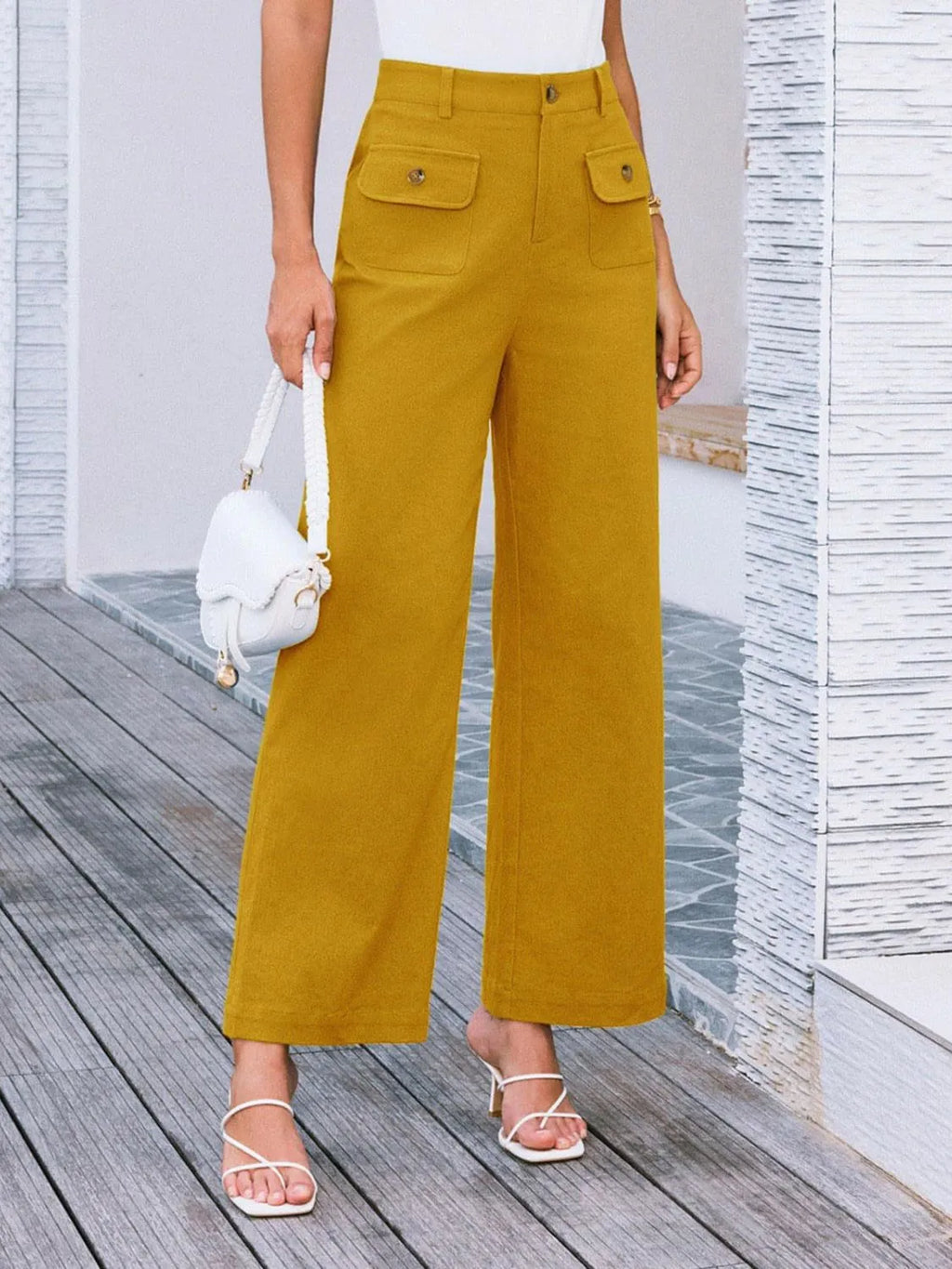 High Waist Wide Leg Pants