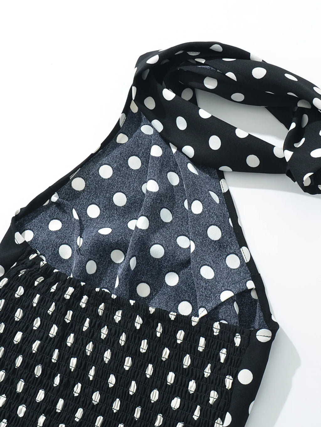 Polka Dot One-Shoulder Top and Mini Skirt Set