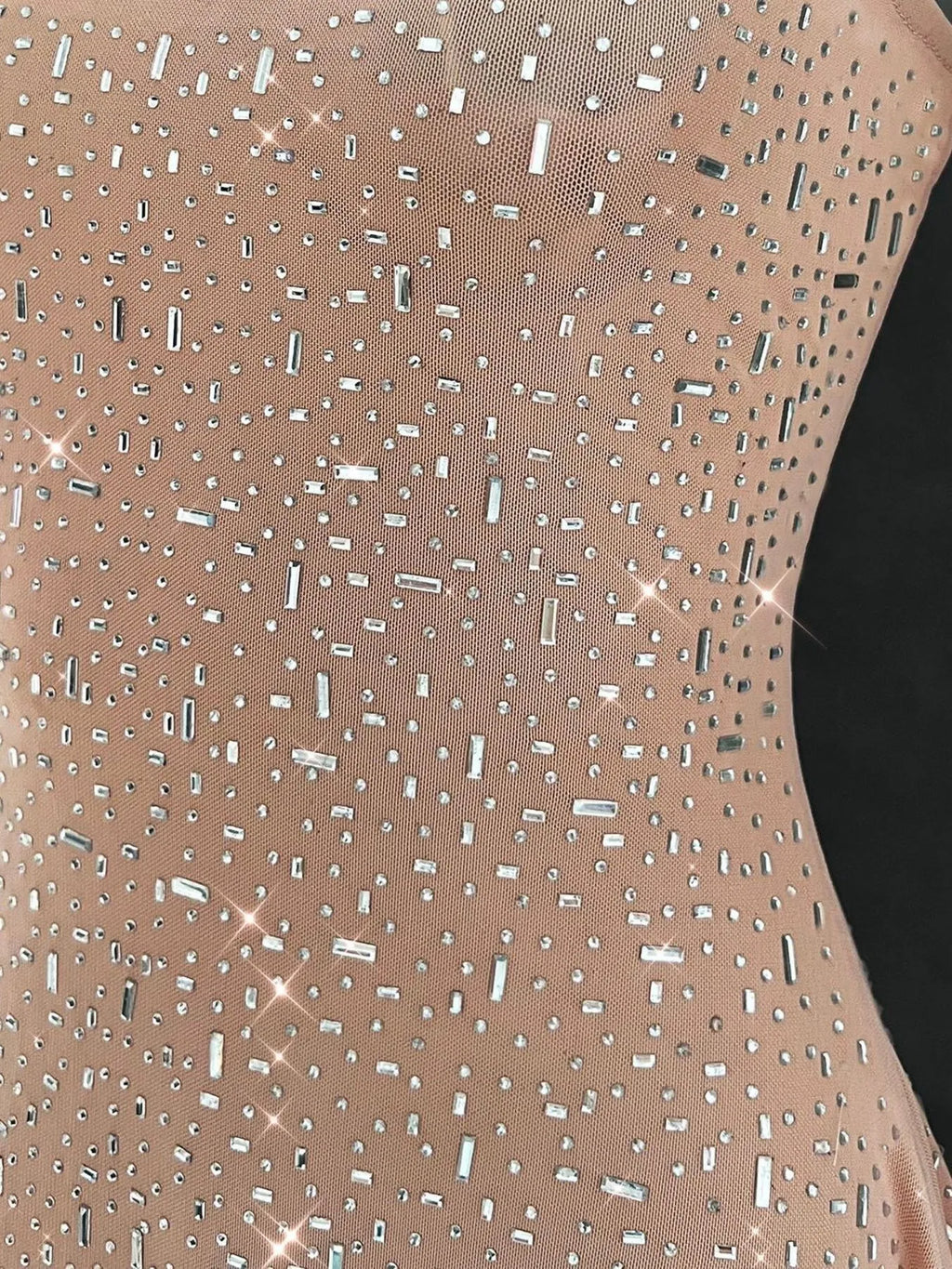 Rhinestone Decor Mini Cami Dress