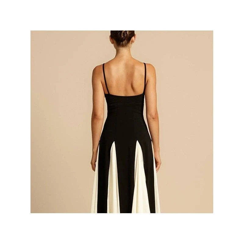 Color Block Spaghetti Strap Maxi Dress