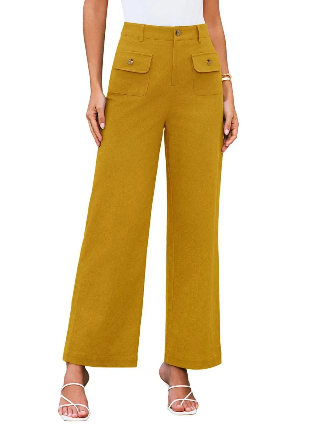 High Waist Wide Leg Pants