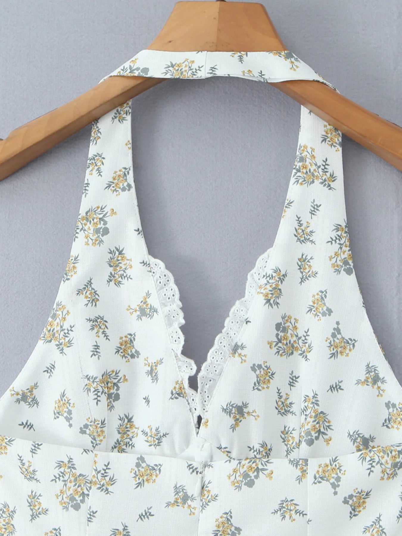 Floral Halter Neck Mini Dress