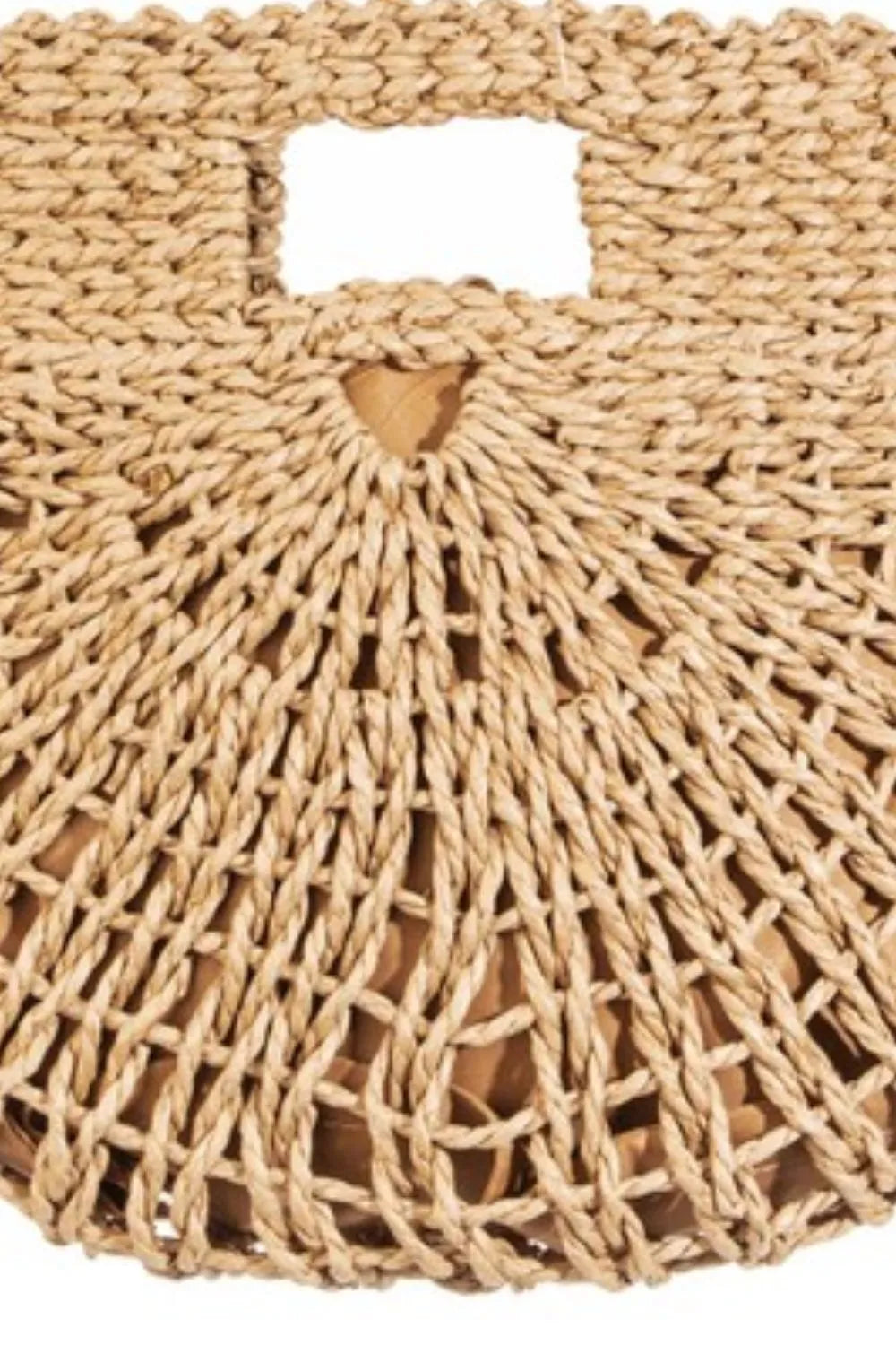 Fame Braided Semi Circle Tote Bag