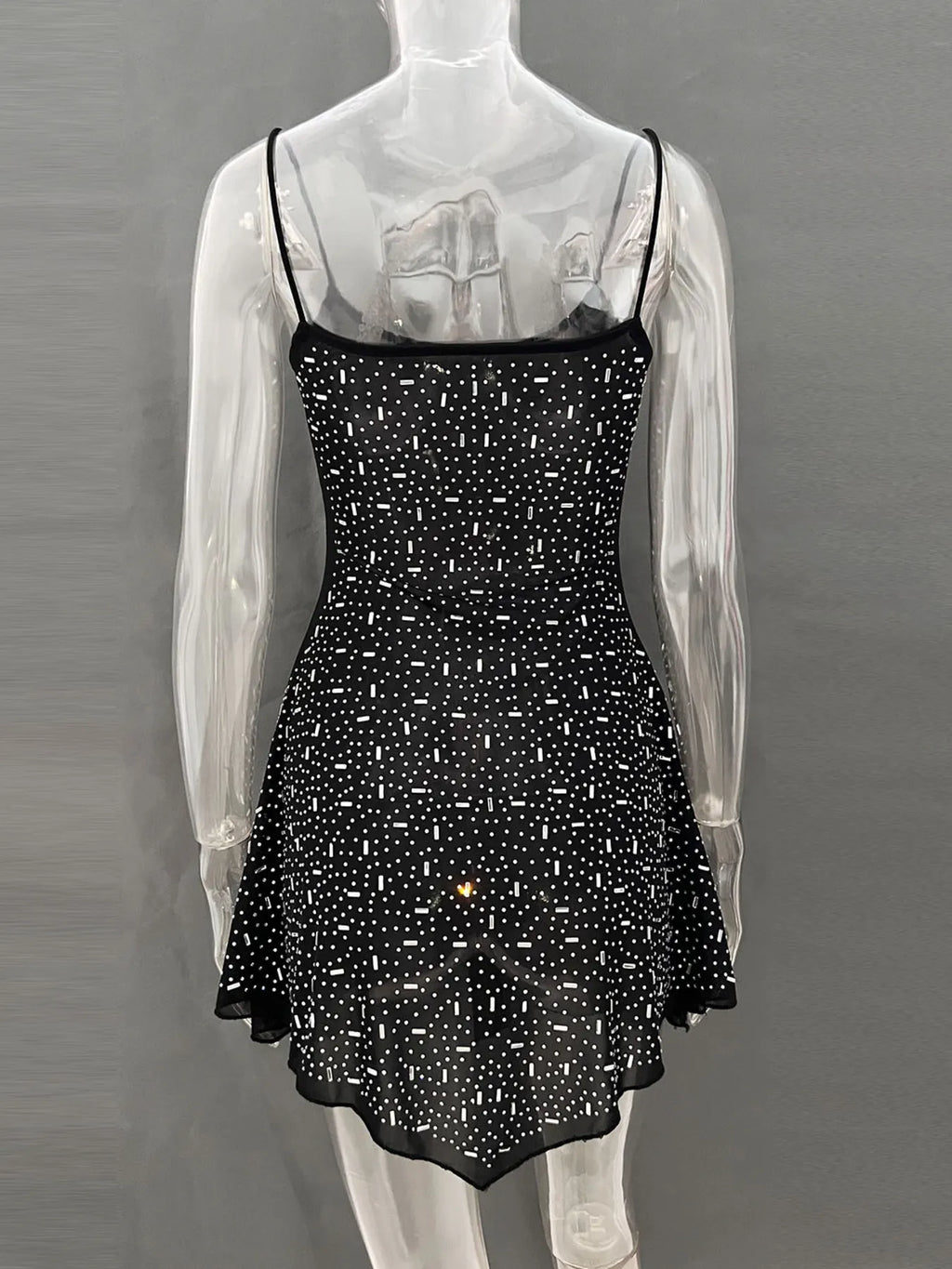 Rhinestone Decor Mini Cami Dress