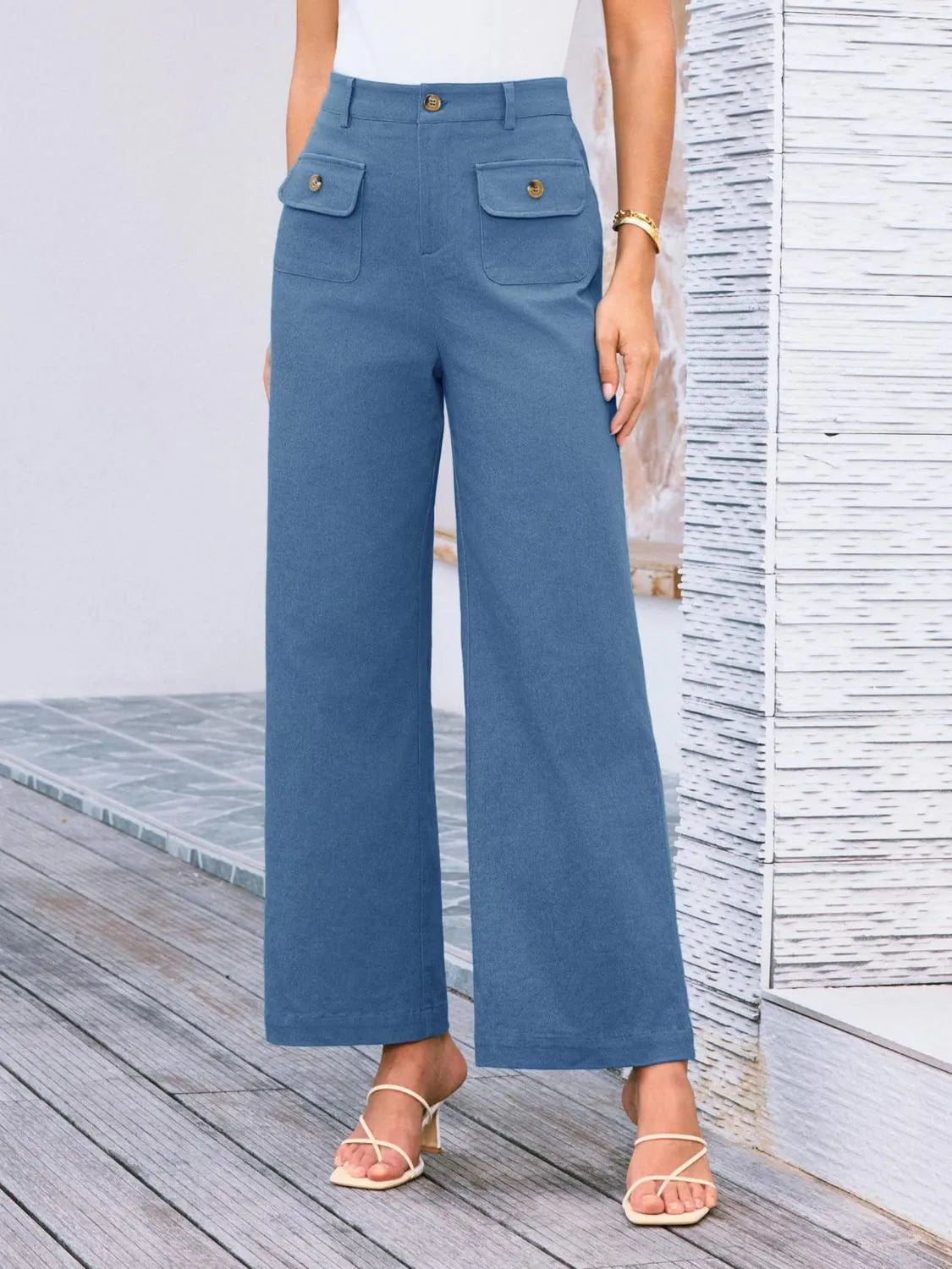 High Waist Wide Leg Pants