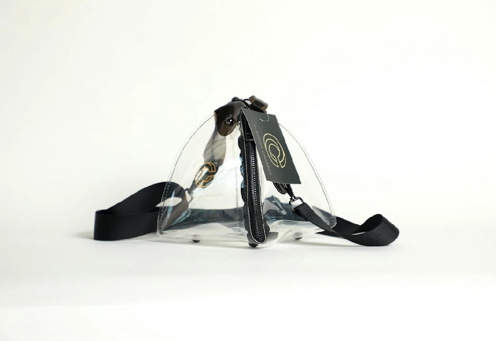 Clear pyramid purse