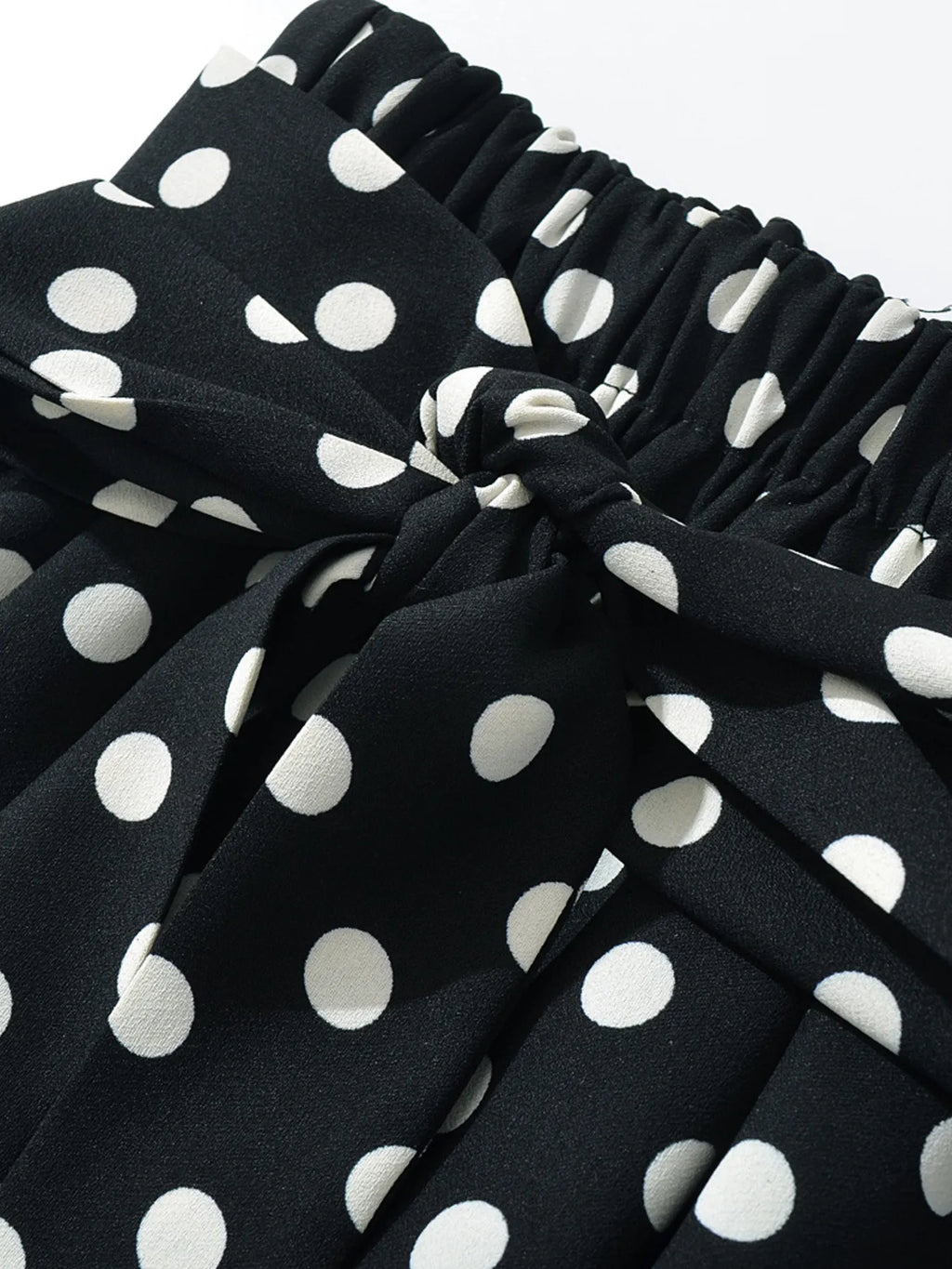 Polka Dot One-Shoulder Top and Mini Skirt Set