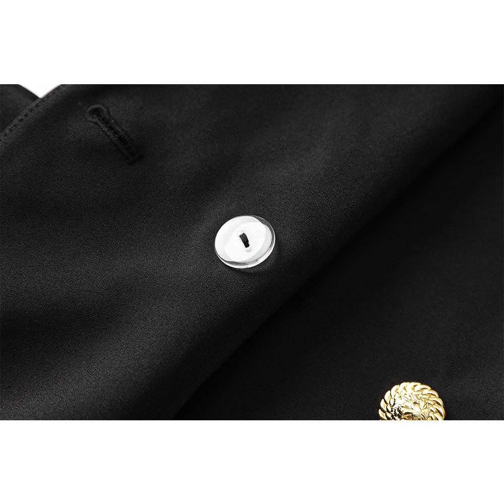 Galilea Black V Neck Mini Dress