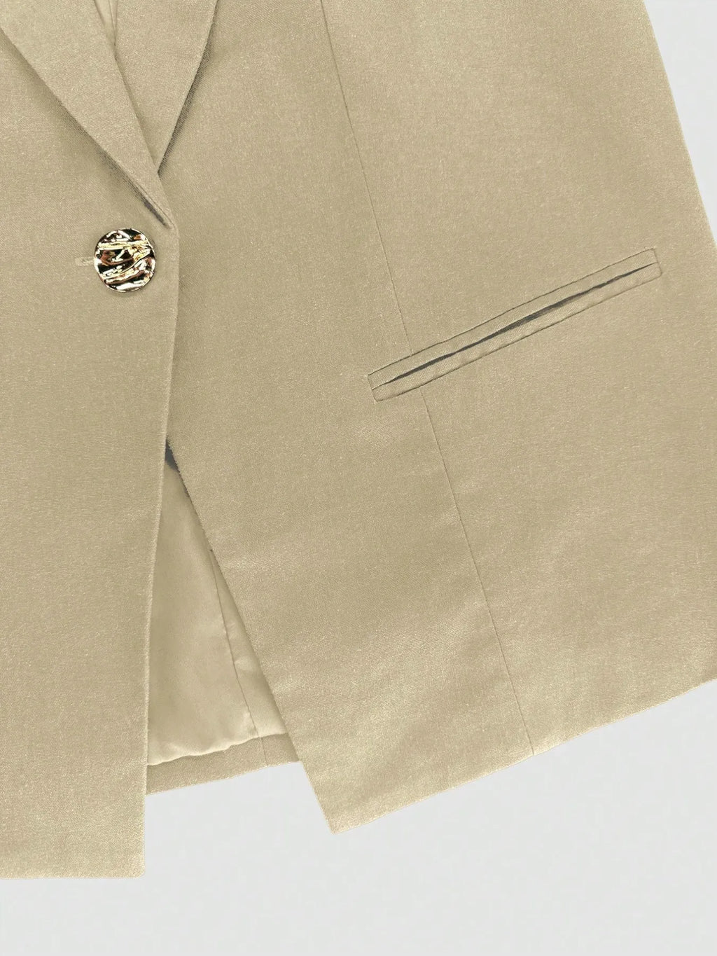 One Button Sleeveless Top and Pants Set