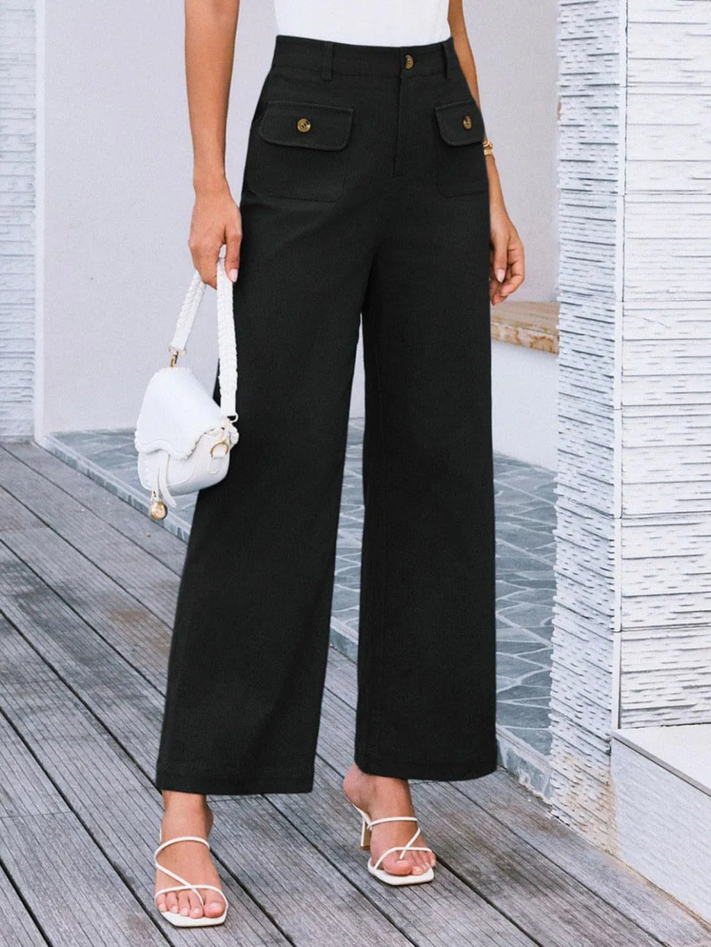 High Waist Wide Leg Pants